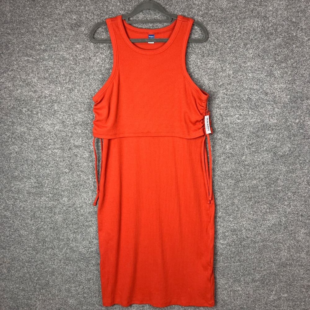 Old Navy Sleeveless Orange Midi Dress